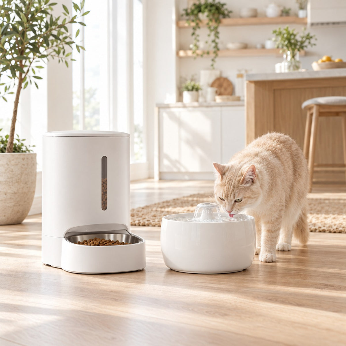 Smart Care collection: automatic feeder and water fountain